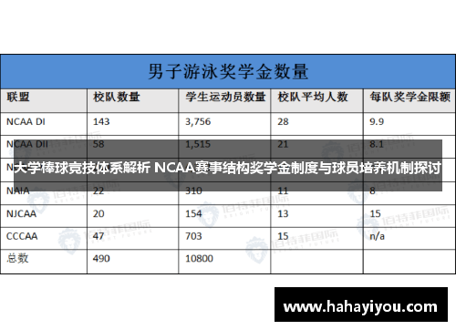 大学棒球竞技体系解析 NCAA赛事结构奖学金制度与球员培养机制探讨